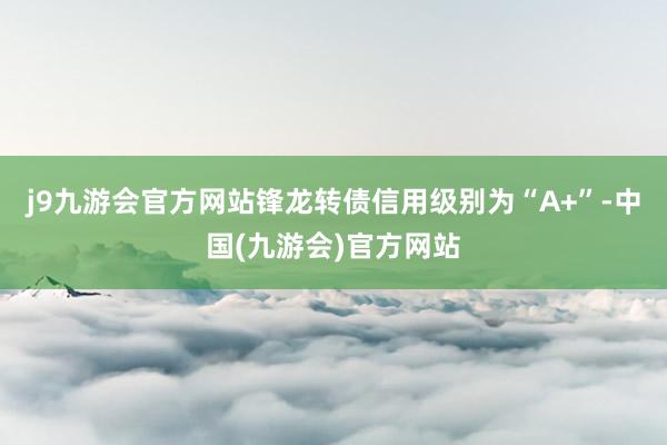 j9九游会官方网站锋龙转债信用级别为“A+”-中国(九游会)官方网站